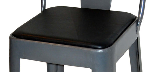 Sitt stolehynde i sort til barstol